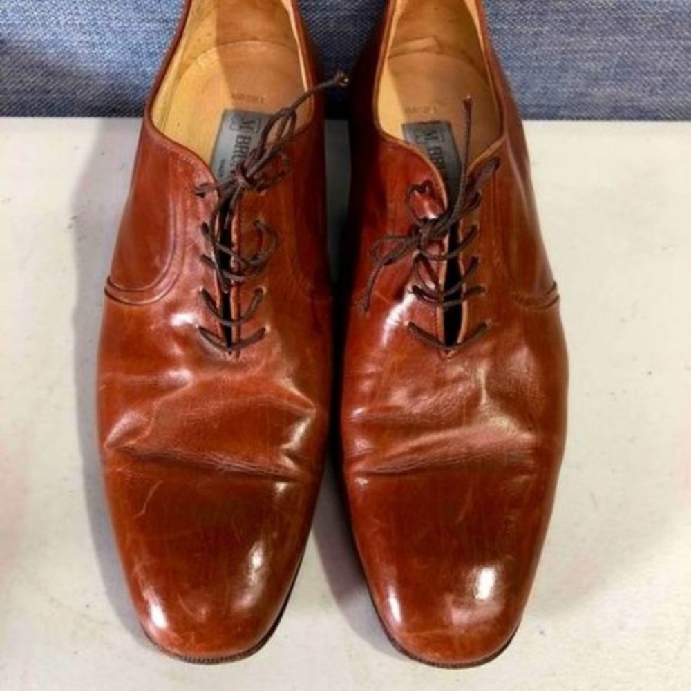 HP!🎉 Bruno Magli Leather Oxfords Brown Size 7.5